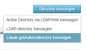 optie lokale directory toevoegen