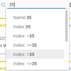 Zoeken in index met operator