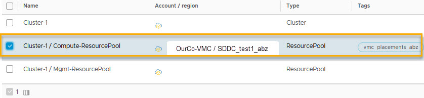 Tag aan de VMC-berekeningsresource en cloudzone toevoegen - 3