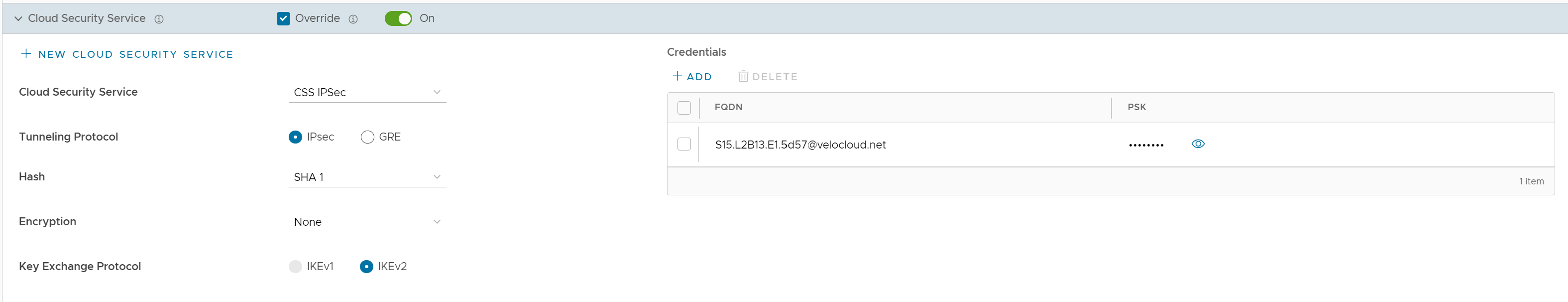 Configurar as definições do IPsec